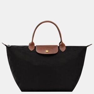 Longchamp Black and Brown Tote Bag